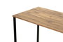 Nordure Twin Study Desk - Pino Atlántico, Negro